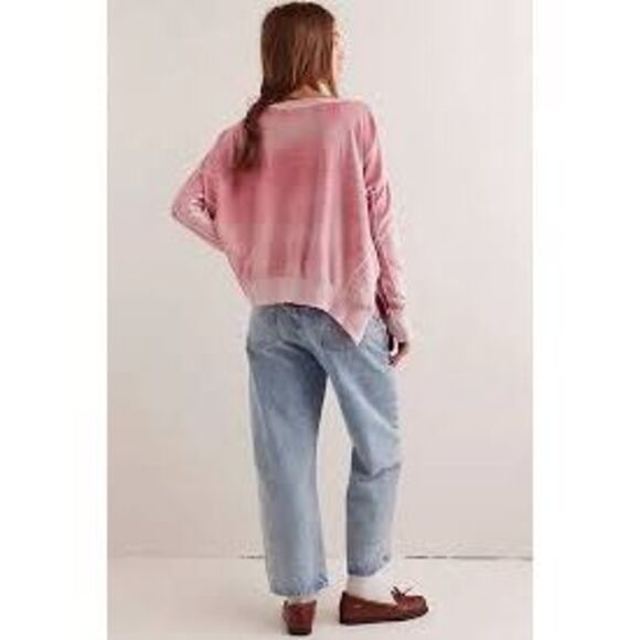 We The Free by Free People Gibson V- Neck oversized-red - Picture 3 of 8